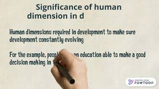 Significance Of Human Dimension In Development