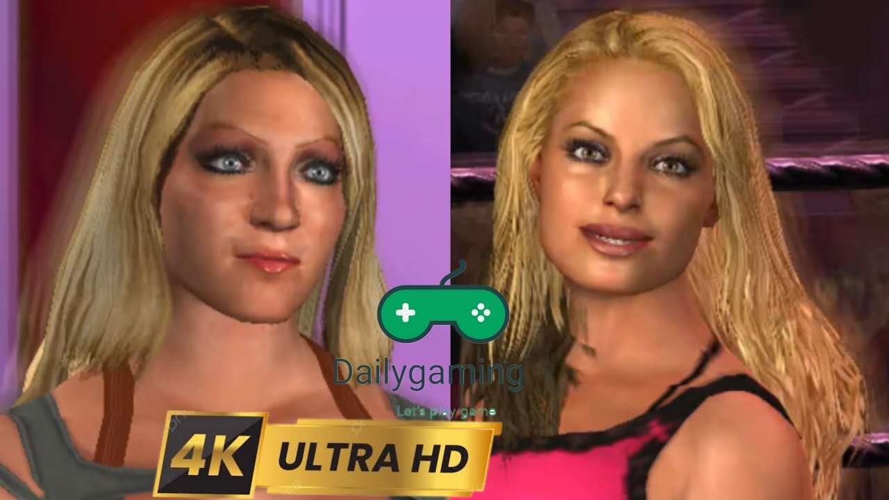 Jillian vs Trish SmackDown vs Raw 2007 4k