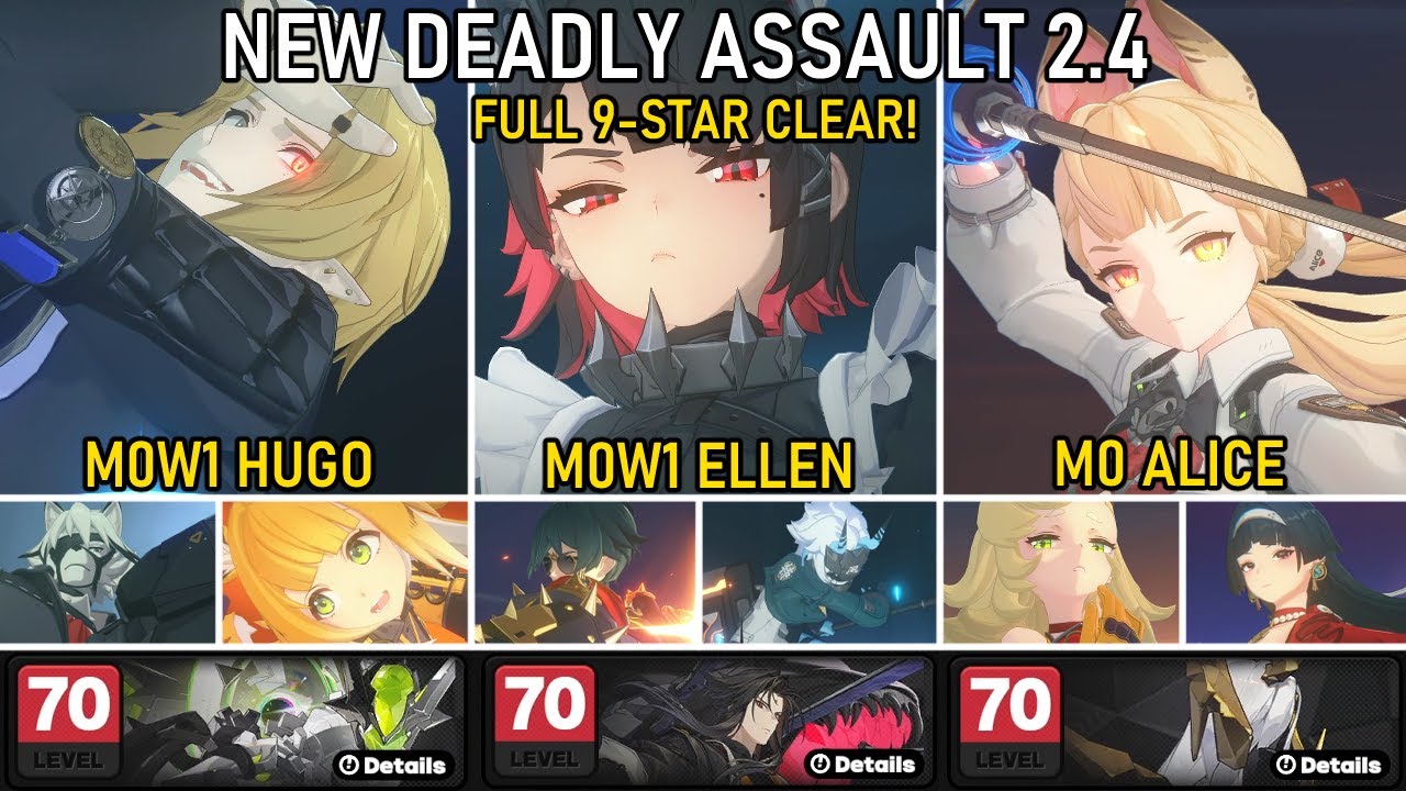 NEW Deadly Assault 9 Stars Hugo Lycaon / Ellen Lighter /Alice Piper | Zenless Zone Zero 2.4