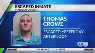 Inmate escapes in Madison County