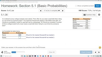 Elementary Stats Lesson 45: Using Probability Models (Section 5.1 Problems 16-18)