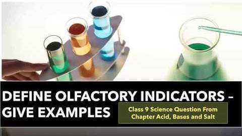 Olfactory Indicators and Examples - CBSE NCERT Class 10 Science Question Answers
