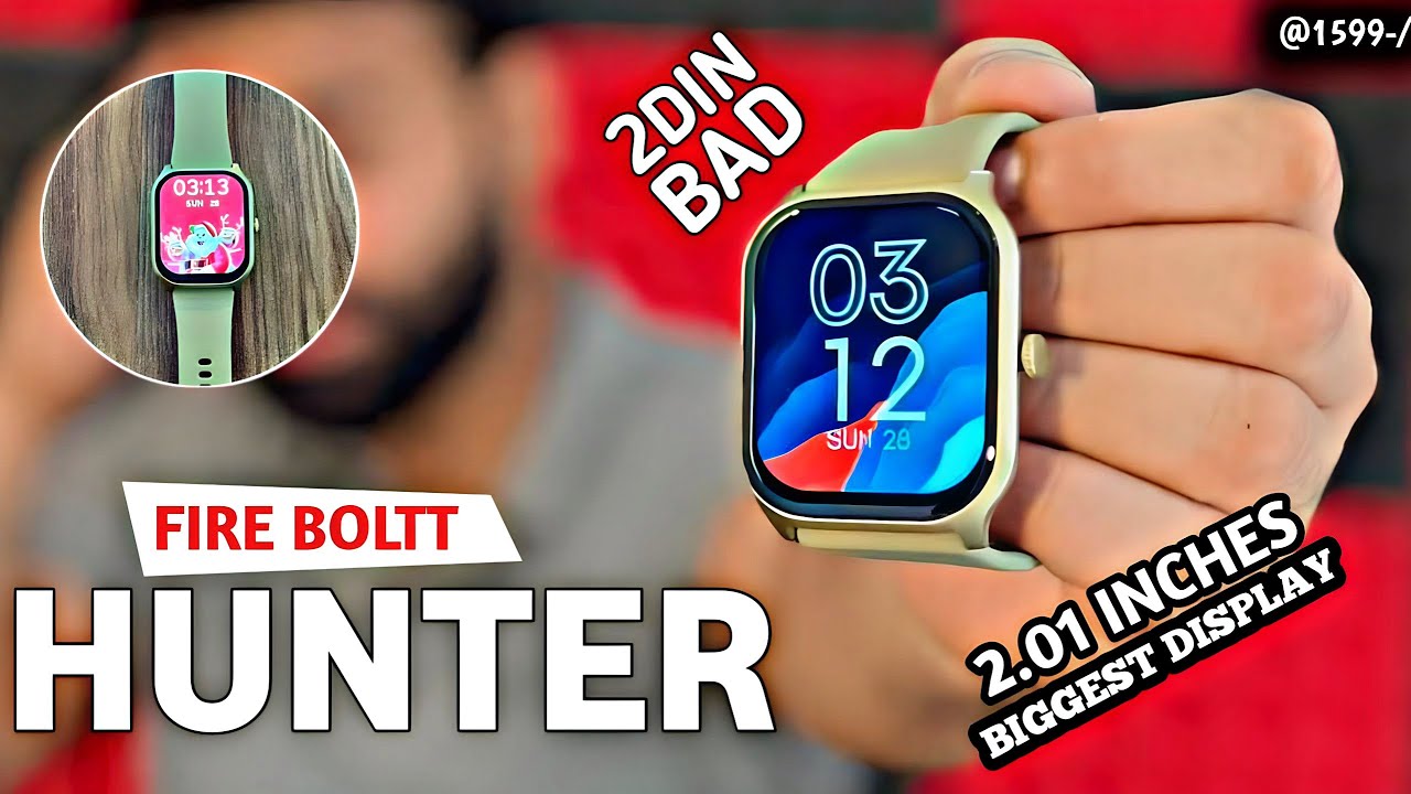 The Biggest HD Display smartwatch with BT calling under ₹2000*Fire boltt HUNTER Unboxing & Review