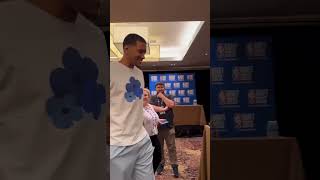Jeremy Sochan meets top 5 NBA draft pick Scott Henderson