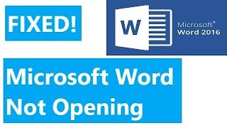 FIXED! Microsoft Word 2016 Not Opening   Ms Office 2016 Doesn't Open SOLUTION