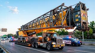 How construction cranes weighing 500 tons are transported