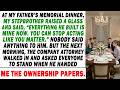 At My Father's Memorial Dinner, My Stepbrother Acted Like He Got Everything, Until Company Owner...