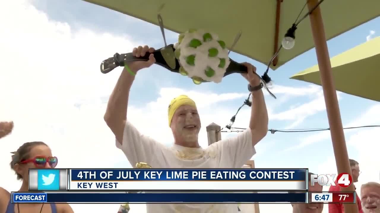 Texas man wins key lime pieeating contest in Key West YouTube