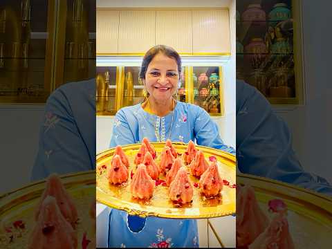 Coconut Rose Modak#youtubeshorts #ytshorts #foodrecipe #noaddedsugar