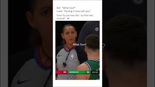 Luka gets caught flirting with ref 🤣 “Fouling in love with you”