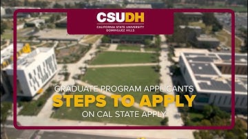 Step-by-Step Guide to Applying for a Graduate/Masters Program via Cal State Apply | CSUDH