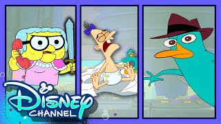 Gramma vs Perry The Platypus  | Random Rings | Phineas and Ferb | Big City Greens | Disney Channel