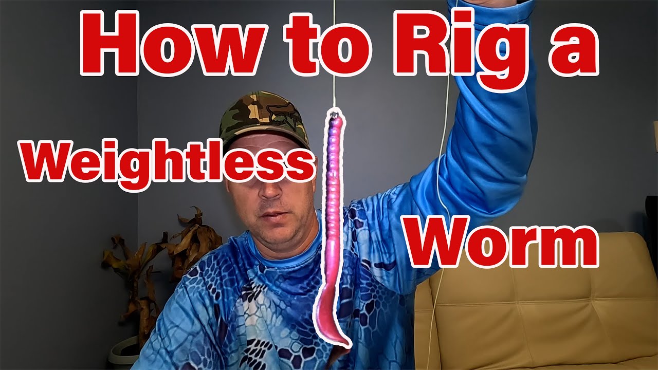 How to rig the perfect weightless worm completely weedless - YouTube