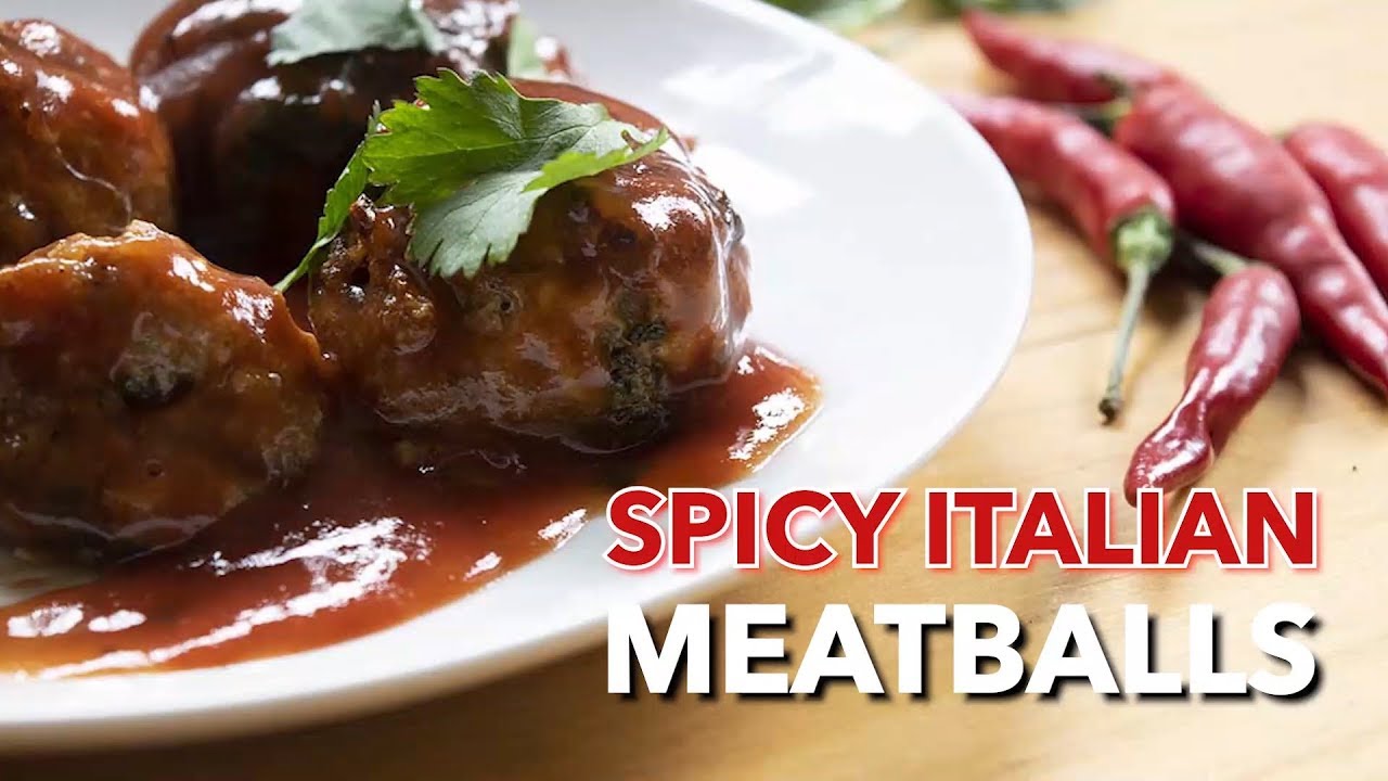Spicy Italian Meatballs - YouTube