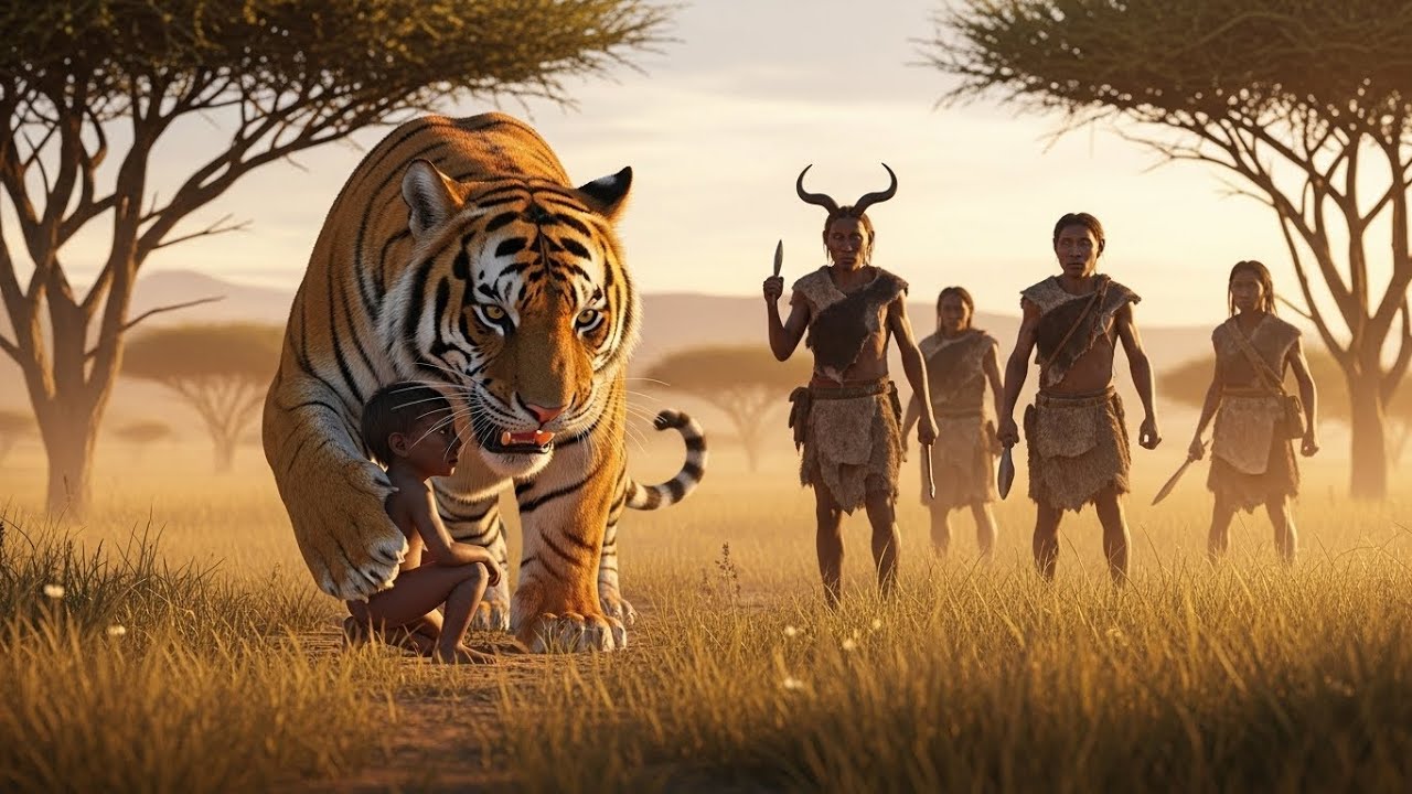 From Predator to Protector  A Tiger’s Unexpected Bond with Homo Habilis