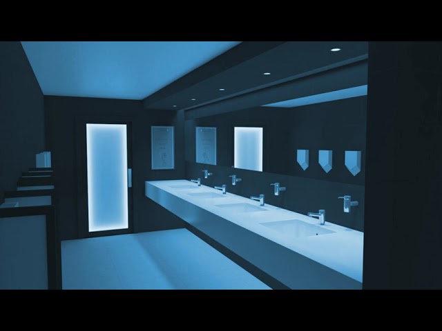 empty public bathroom
