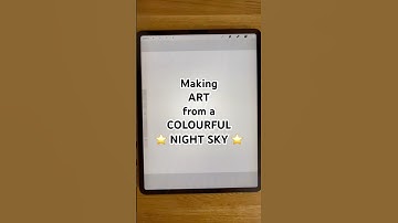 Making ART from a NIGHT SKY ⭐️ #art #artist #digitalart #illustration #procreate #stars #sky #night