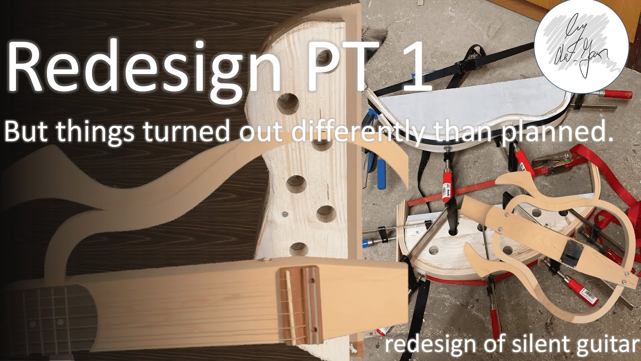 Silent Guitar DIY project Woodworking pt 1 shaping body, forming wood