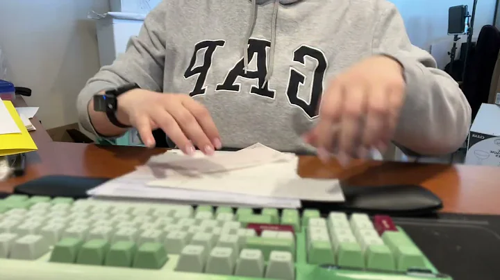 Real Office ASMR - Accounting Department Depositing Checks - keyboard clicks and paper sounds