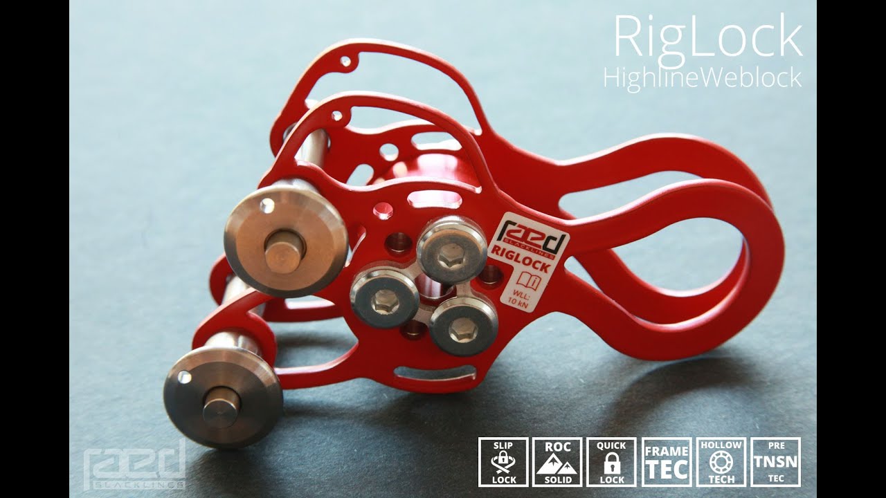 raed RigLock a slackline weblock with rigging point and anti slippage