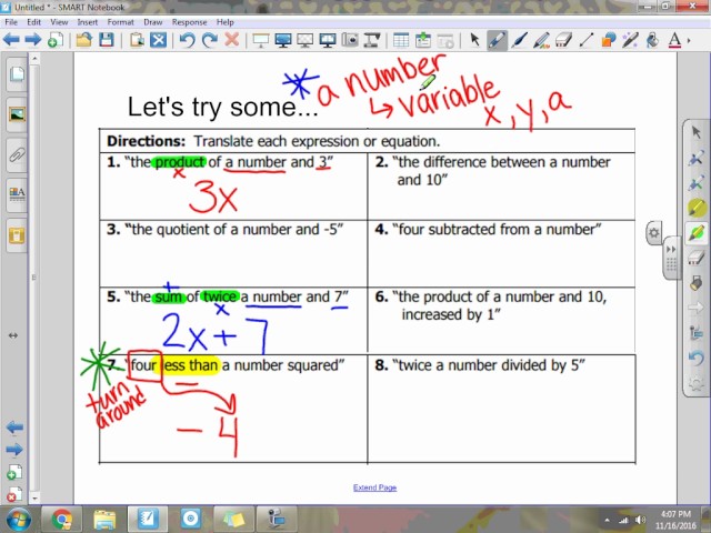 Translating Expressions, Equations, and Inequalities Notes Video - YouTube Translating Expressions, Equations, and Inequalities Notes Video - YouTube