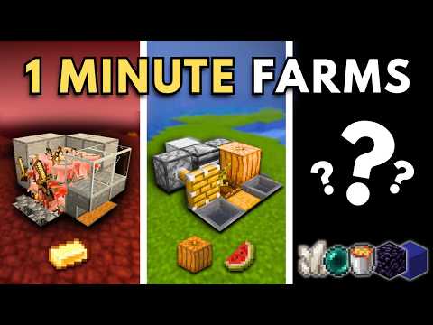 6 EASY Minecraft Farms Made In 1 Minute! (Minecraft 1.21/26.3+ Tutorial)