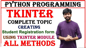 tkinter full  topic in python programming | tkinter module| various methods and widgets in tkinter