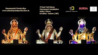 3d projection mapping Hanuman Statue Indore | Part 1| Dreampoint Production| +91 9960289995 |