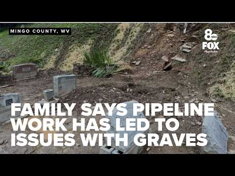 Family says pipeline work leading to graves being flooded in Mingo County