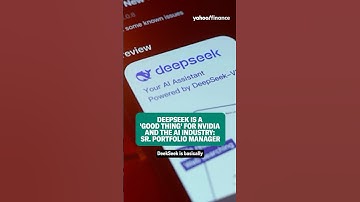 DeepSeek is a ‘good thing’ for @NVIDIA and the AI industry: Sr. Portfolio Manager #shorts