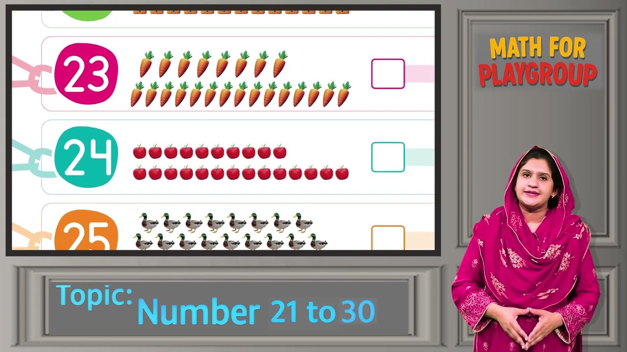 Math 4+ | Numbers 21 to 30 for Parents | Help Your Child Learn at Home