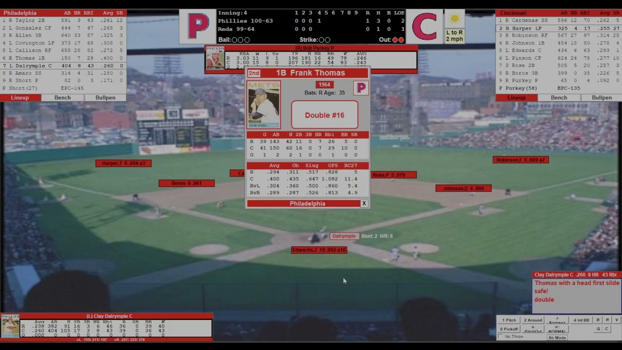 G#2 of the National League three game playoff.  Reds vs Phillies.  A must win for Reds!