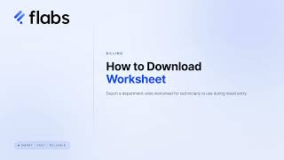 How to Download a Lab Worksheet | Flabs LIMS