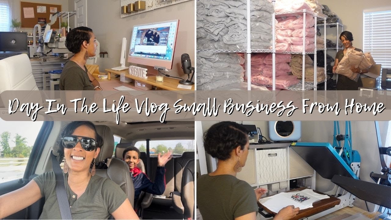 Day in The Life Vlog Running a Small Business from Home (Shopify ...