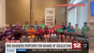 One Good Thing: 3rd graders perform for Va. Board of Education
