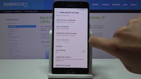 How to Clear Credentials in SAMSUNG Galaxy J5 (2016) – Remove All Certificates