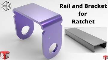 Ratchet Rail and Bracket SolidWorks 2022 Tutorial step by step!