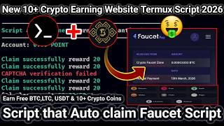 Nuyul 10 Crypto Faucet Earning Website Script - Auto Claim Faucet Via Termux - Earn Free Crypto 2026