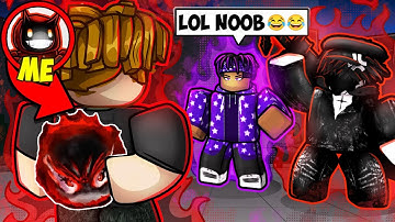 Logging Into A NOOB ACCOUNT to TROLL MY FRIENDS in ROBLOX The Strongest Battlegrounds...