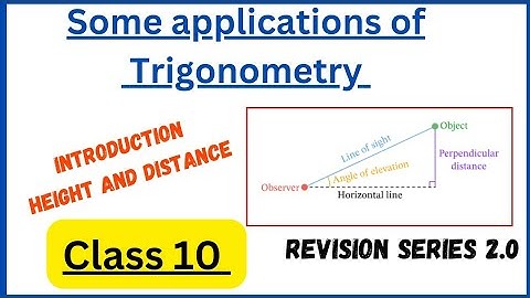 Ch 9 Applications of Trigonometry (Heights & Distances) | Class 10 NCERT | CBSE Trigonometry Ex 9.1|