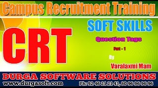 Campus Recruitment Training (CRT) ||Softskills||Question Tag Part-1