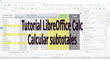 Tutorial LibreOffice Calc. Agrupar, calcular subtotales. esquemas.