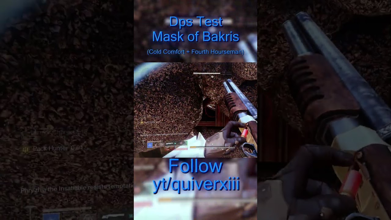 Mask of Bakris DPS TEST (Cold Comfort and Fourth Horseman) #destiny2