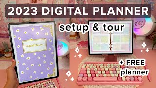 my digital planner 2023 ✨ ipad planner set up & tour   free planner