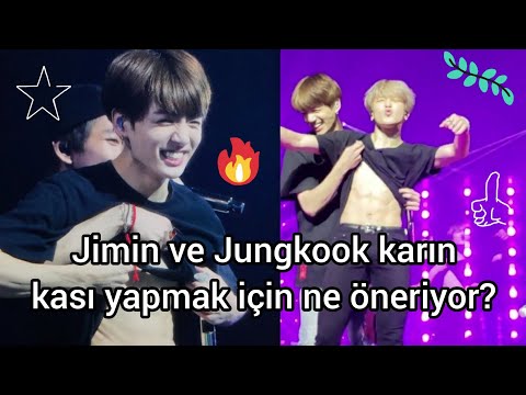 Jimin ve Jungkook karın kası yapmak için ne öneriyor?