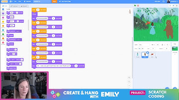 Create & Hang - Emily writes a story in Scratch