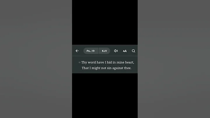 Psalm 119:11 | Jesus is LORD | KJV Audio