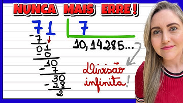 DIVISÃO COM RESTO! EXPLICAÇÃO DE DIVISÃO INFINITA/QUE NÃO ACABA!RESULTADO DECIMAL E DÍZIMA PERIÓDICA