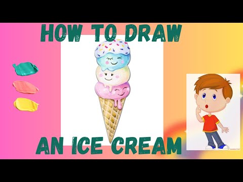 How To Draw An Ice Cream Tower (Folding Surprise)