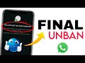 WhatsApp Unban New Solution 🤫 | This account can no longer use whatsapp problem New Solution 2025-26
